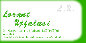 lorant ujfalusi business card